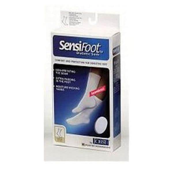 BSN Medical, Inc Socks Compression Diabetic Crew Length Jobst Sensifoot Unisex White Sz XS 1/Pr - 110835