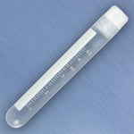 Globe Scientific CryoClear Vials, 5.0mL, STERILE, Internal Threads, Attached Screwcap with Co-Molded Thermoplastic Elastomer (TPE) Sealing Layer, Round Bottom, Printed Graduations, Writing Space and Barcode