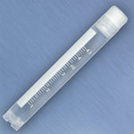 Globe Scientific CryoClear Vials, 5.0mL, STERILE, Internal Threads, Attached Screwcap with Co-Molded Thermoplastic Elastomer (TPE) Sealing Layer, Round Bottom, Printed Graduations, Writing Space and Barcode