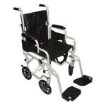 Drive Medical Poly-Fly High Strength, Lightweight Wheelchair/Flyweight Transport Chair Combo