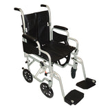Drive Medical Poly-Fly High Strength, Lightweight Wheelchair/Flyweight Transport Chair Combo