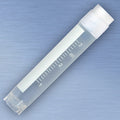 Globe Scientific CryoCLEAR vials, 3.0mL, 4.0mL and 5.0mL, STERILE, External Threads, Attached Screwcap with Co-Molded Thermoplastic Elastomer (TPE) Sealing Layer, Round Bottom, Self-Standing, Printed Graduations, Writing Space and Barcode, 50 of Bag