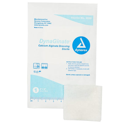 Dynarex DynaGinate Calcium Alginate Dressings case of 12 Quantity per box: 10
