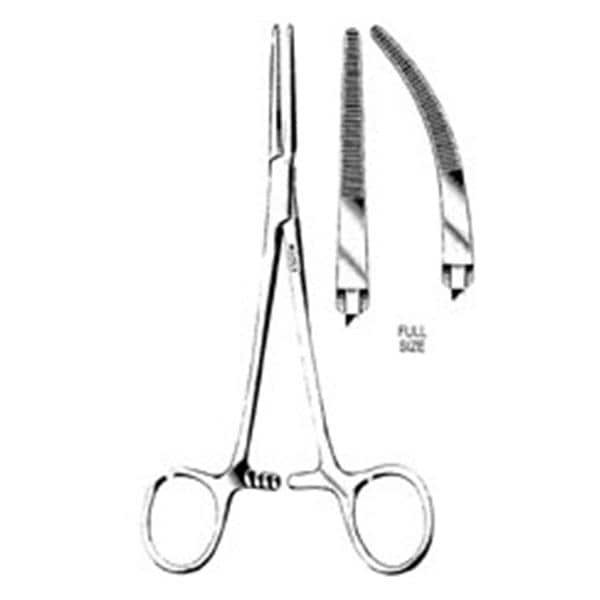 Miltex Forcep Hemostatic Rankin 6-1/4" Serrated Curved Stainless Steel Each - Integra Miltex - 7-94