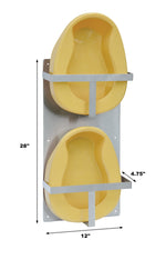 Omnimed Vertical Wall Mounted Double Bedpan Rack