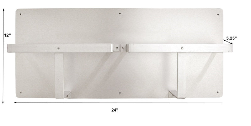 Omnimed Aluminum Double Bedpan Storage Rack