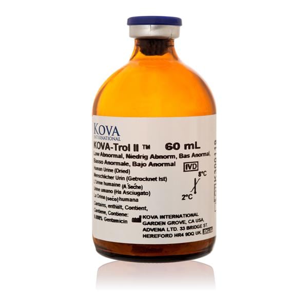 Kova International, Inc. KOVA-Trol I Multi-Analyte Level 1 Control 4x15mL Lyophilized 4/Bx - 87329