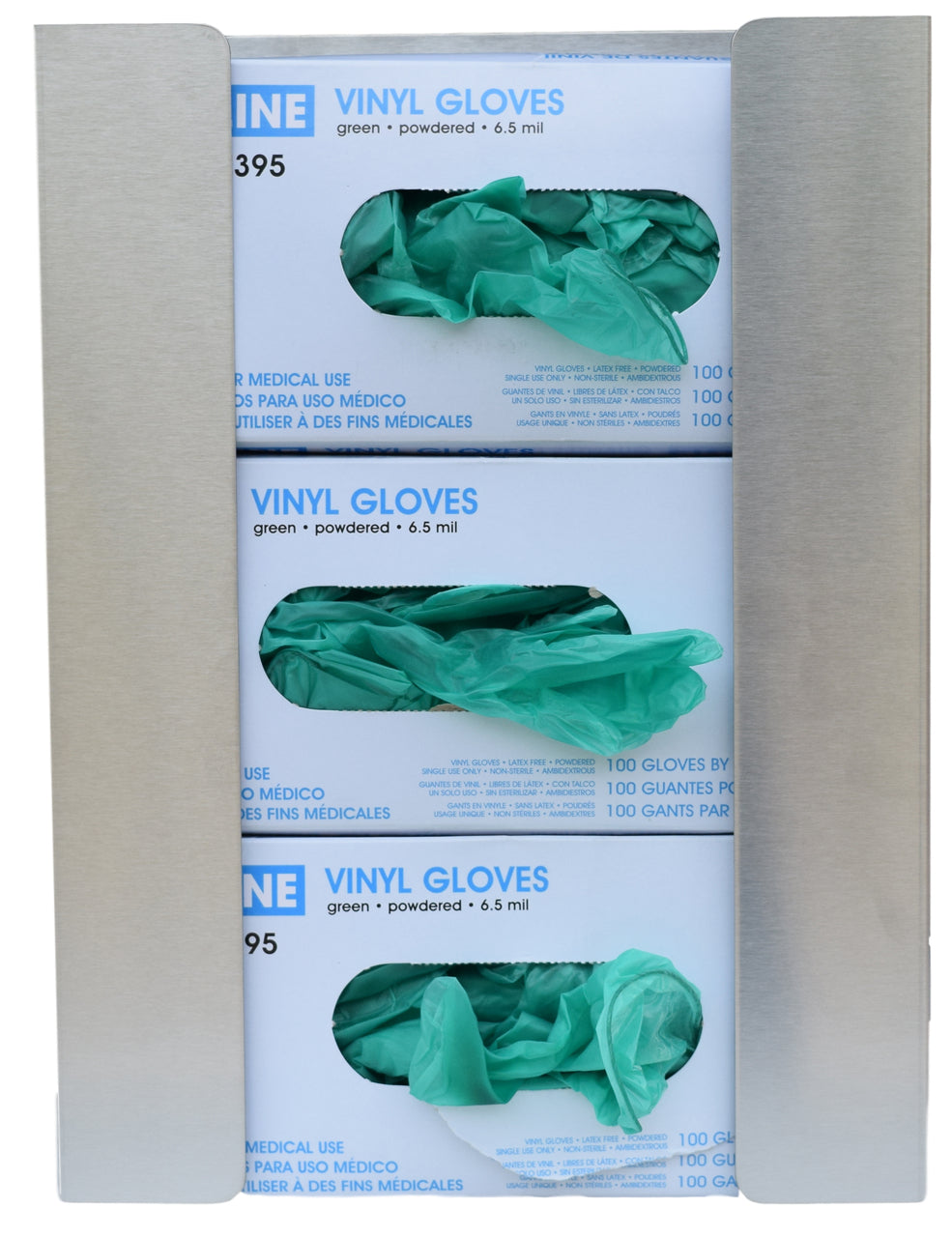 omnimed Triple Stainless Steel Glove Box Holder