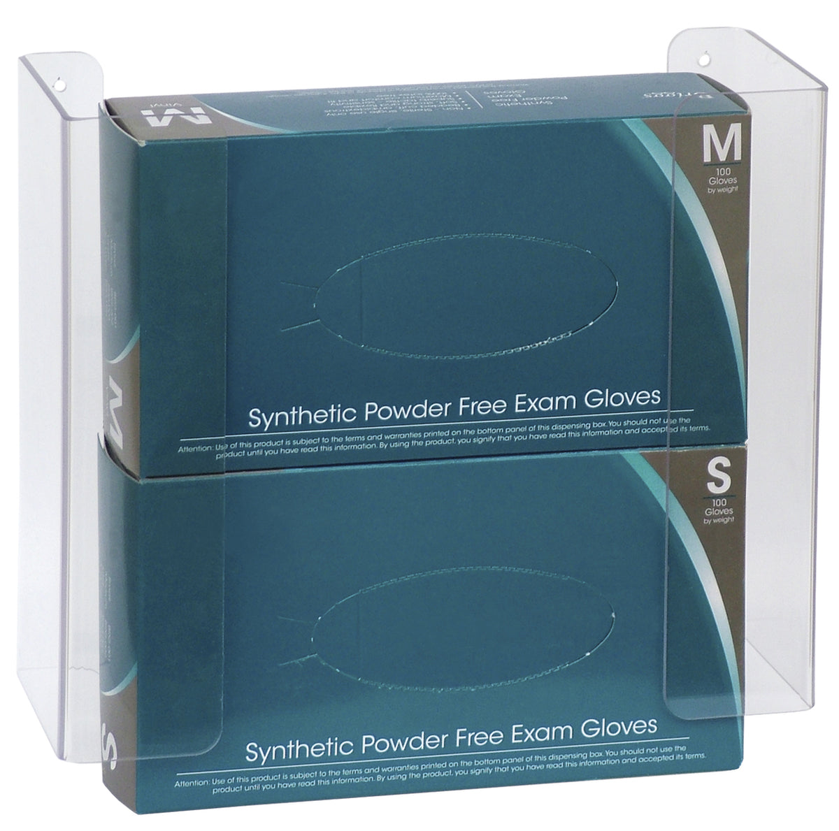 Omnimed Double Clear Acrylic/PETG Glove Box Holder