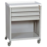 Harloff Manufacturing Cart Treatment/Procedure 27.25x23.38x15.13" 4 Casters 3 Drawer Each - ETC-3