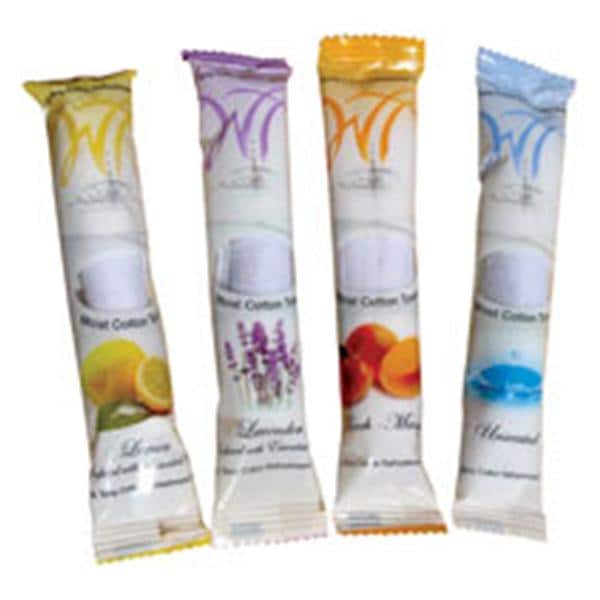 White Towel Services Towel Refreshment Cotton 9 in x 9 in White Lavender 500/Ca - R09-LV-500