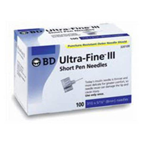 Becton Needle 31gx1/3" Ultra-Fine III Insulin Pen Conventional 12Bx/ca - Dickinson - 320109