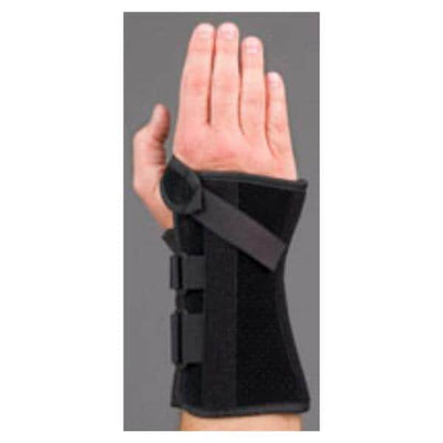 Medical Specialties Splint V-Strap Wrist Polyproylene Felt Black Size Medium Left Each - 223244