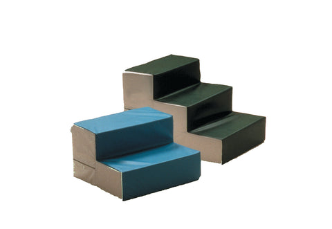 2-step stairs, small, foam, 24"L x 22"W x 14"H 