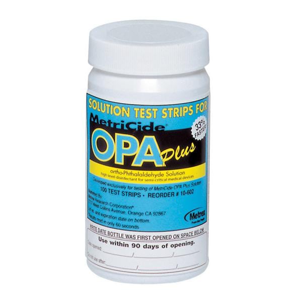 Metrex/TotalCare Strip Testing MetriCide OPA Plus Bottle 100/Bt, 2 BT/CA - 10-602