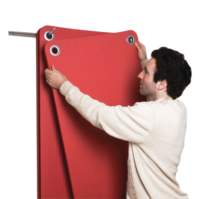 Wall mat hanger, 43" L x 8" H x 16" D, 5 capacity