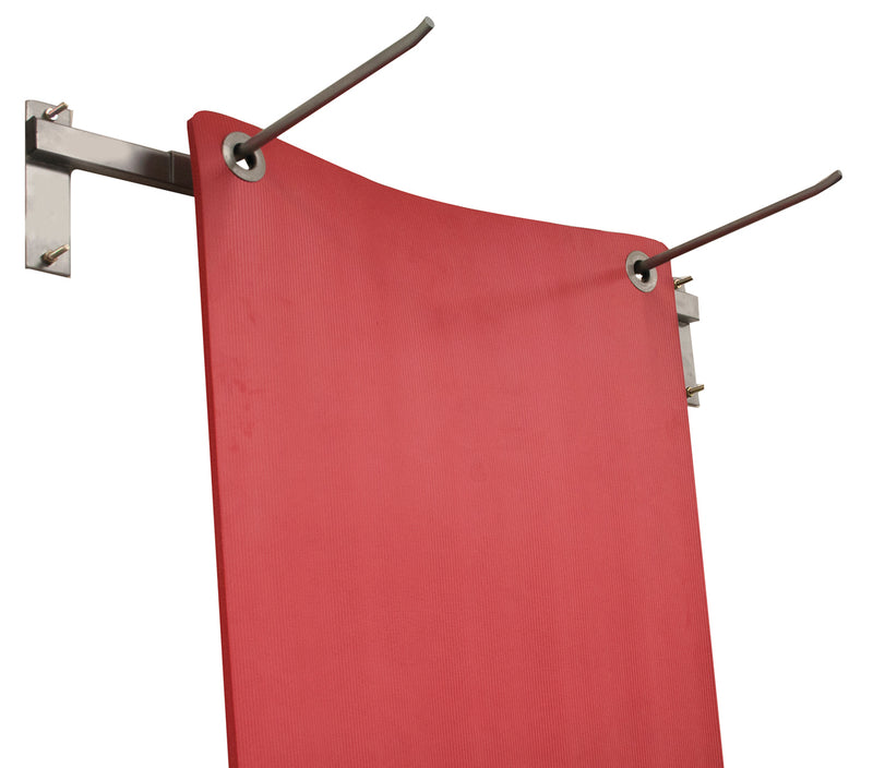 Wall mat hanger, 86" L x 8" H x 16" D, 10 capacity - FE-32-1491