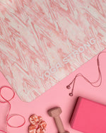 Yoga Strong, Yoga Mat 72" x 24", Blush Chevron - FE-32-1511