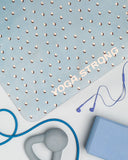 Yoga Strong, Yoga Mat 72" x 24", Blue Polka Dot - FE-32-1514