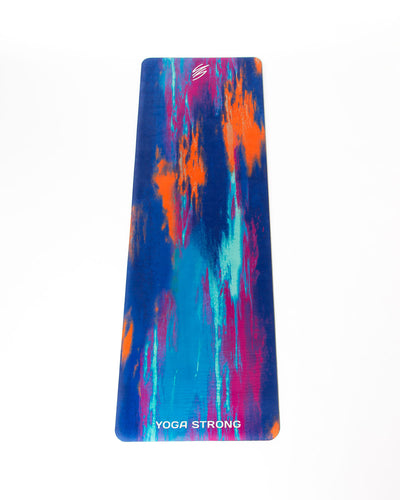 Yoga Strong, Yoga Mat 72" x 24", Abstract Purple