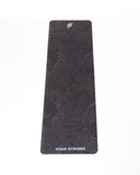 Yoga Strong, Yoga Mat 72" x 24", Black Polka Dot