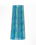 Yoga Strong, Yoga Mat 72" x 24", Green/Blue Stripe