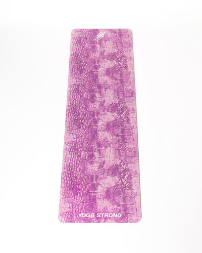 Yoga Strong, Yoga Mat 72" x 24", Lavender Croc Skin