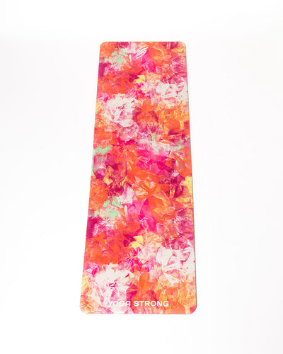 Yoga Strong, Yoga Mat 72" x 24", Abstract Floral