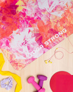 Yoga Strong, Yoga Mat 72" x 24", Abstract Floral - FE-32-1528
