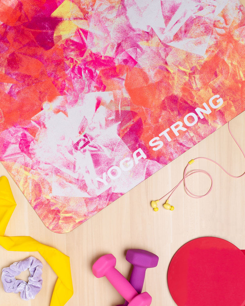 Yoga Strong, Yoga Mat 72" x 24", Abstract Floral - FE-32-1528