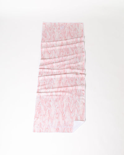 Yoga Strong, Anti Slip Towel, Blush Chevron