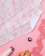 Yoga Strong, Anti Slip Towel, Blush Chevron - FE-32-1541