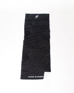 Yoga Strong, Anti Slip Towel, Black Polka Dot