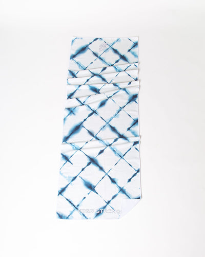 Yoga Strong, Anti Slip Towel, Blue Spade