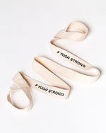 Yoga Strong, Canvas Stretch Strap w/Adjustable End Loops, Ivory