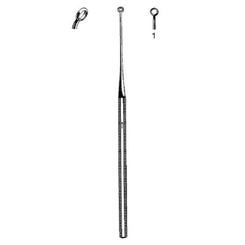 Sklar Instruments Curette Eachr Buck #1 Blunt Round Tip Angled Stainless Steel Reusable Each - 67-2511