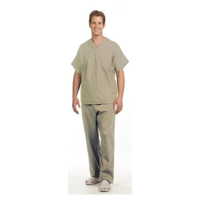 Fashion Seal Shirt Scrub Fashion Seal 78748 Unisex 4X Large Tan Each - 78748-4X
