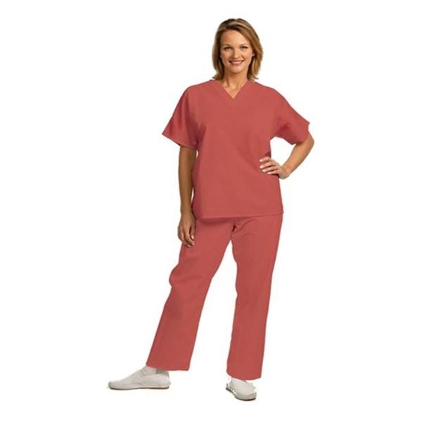 Fashion Seal Shirt Scrub Fashion Poplin Unisex Small Salmon Each - 78005-S