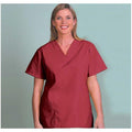 Fashion Seal Shirt Scrub Fashion Poplin Womens Small Sangria Each - 7016-S
