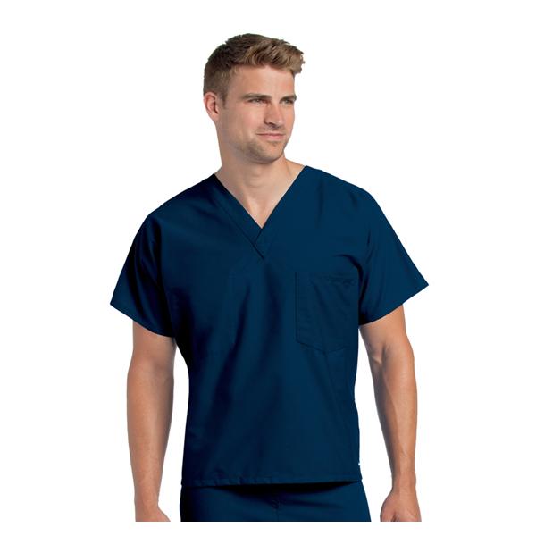 Landau Uniforms Inc. Shirt Scrub 7502 Unisex 4X Large Navy Each - 7502-BNP-4XL