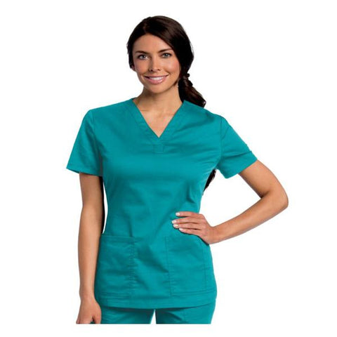 Landau Uniforms Inc. Shirt Scrub 7502 Unisex 2X Large Teal Each - 7502-BTP-XXL