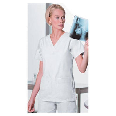 Landau Uniforms Inc. Shirt Scrub 8219 Womens 3X Large White Each - 8219-WWY-3XL