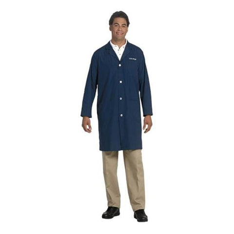 Fashion Seal Lab Coat 65% Polyester / 35% Cotton Unisex Navy 2X Large 41 in Each - 431-2XL