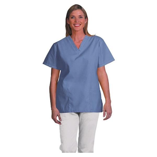 Fashion Seal Shirt Scrub Fashion Poplin Womens Large Cobalt Blue Each - 7284-L