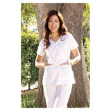 koi Design LLC Shirt Scrub 137 Katelyn Womens Small White Each - 137-01-S
