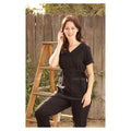 koi Design LLC Shirt Scrub 137 Katelyn Womens Large Black Each - 137-02-L