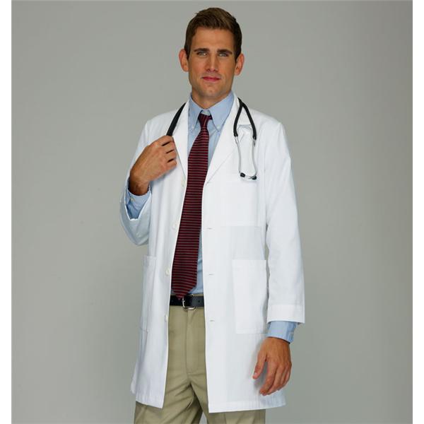 META By White Swan Lab Coat 65% Polyester / 35% Cotton META Mens White Size 6 38 in Each - 1963-011-60