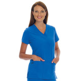 Jockey (TM) Scrubs Shirt Scrub Jockey 2206 Womens Large Royal Blue Each - 2206-064-L