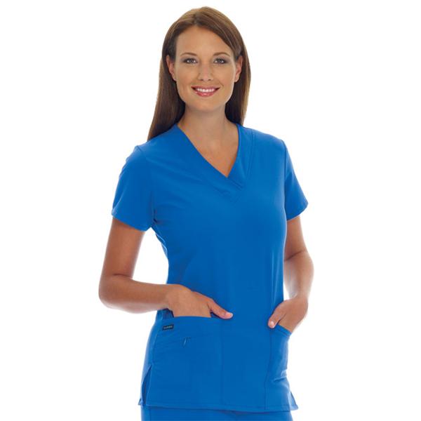 Jockey (TM) Scrubs Shirt Scrub Jockey 2206 Womens X-Small Royal Blue Each - 2206-064-XS