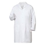 Fashion Seal Lab Coat Knee Length 65% Polyester / 35% Cotton Mens White Size 34 41 in Each - 485-34